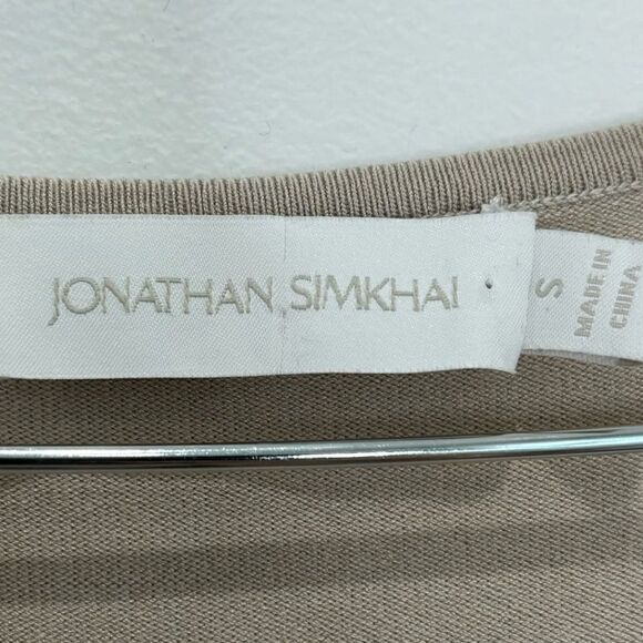 $625 Jonathan Simkhai INEZ Knit midi dress in truffle - Picture 11 of 11